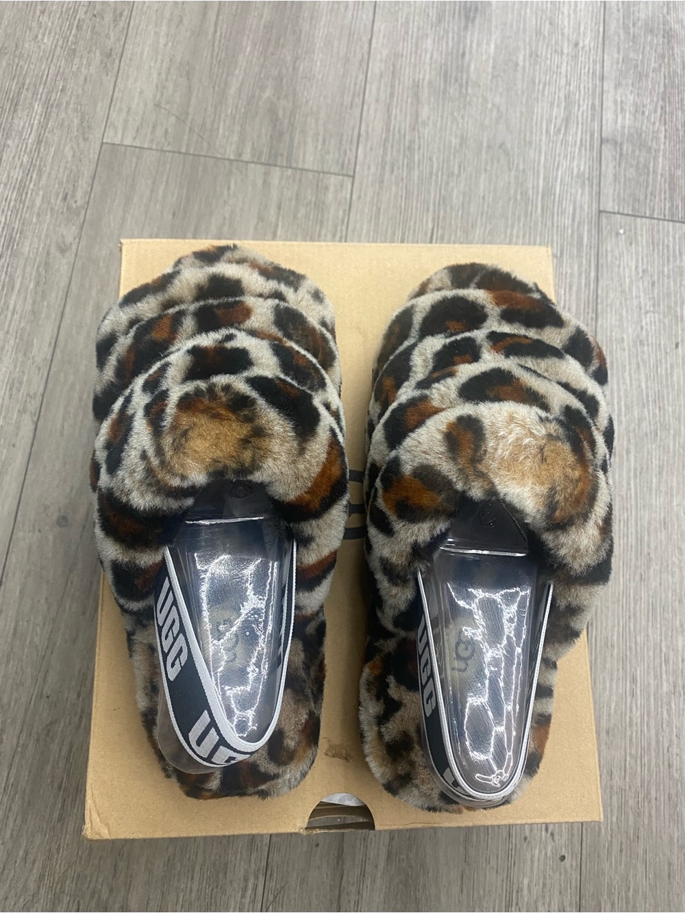 UGG Fluff Yeah Slide Leopard Slippers